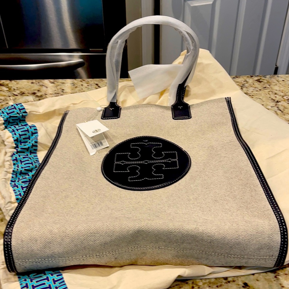 Tory Burch Ella Canvas Tote- Brand new